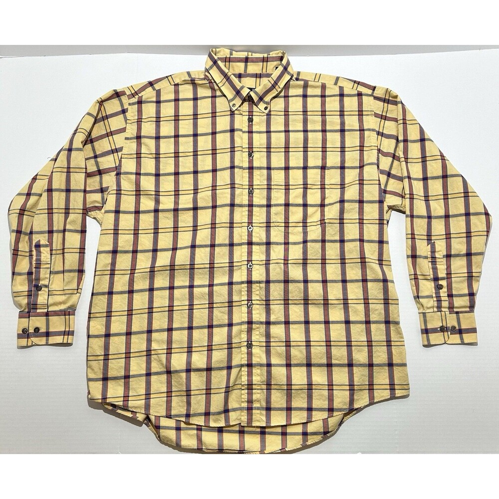 Gitman Bros. Checkered Plaid Button Down Long Sle… - image 1